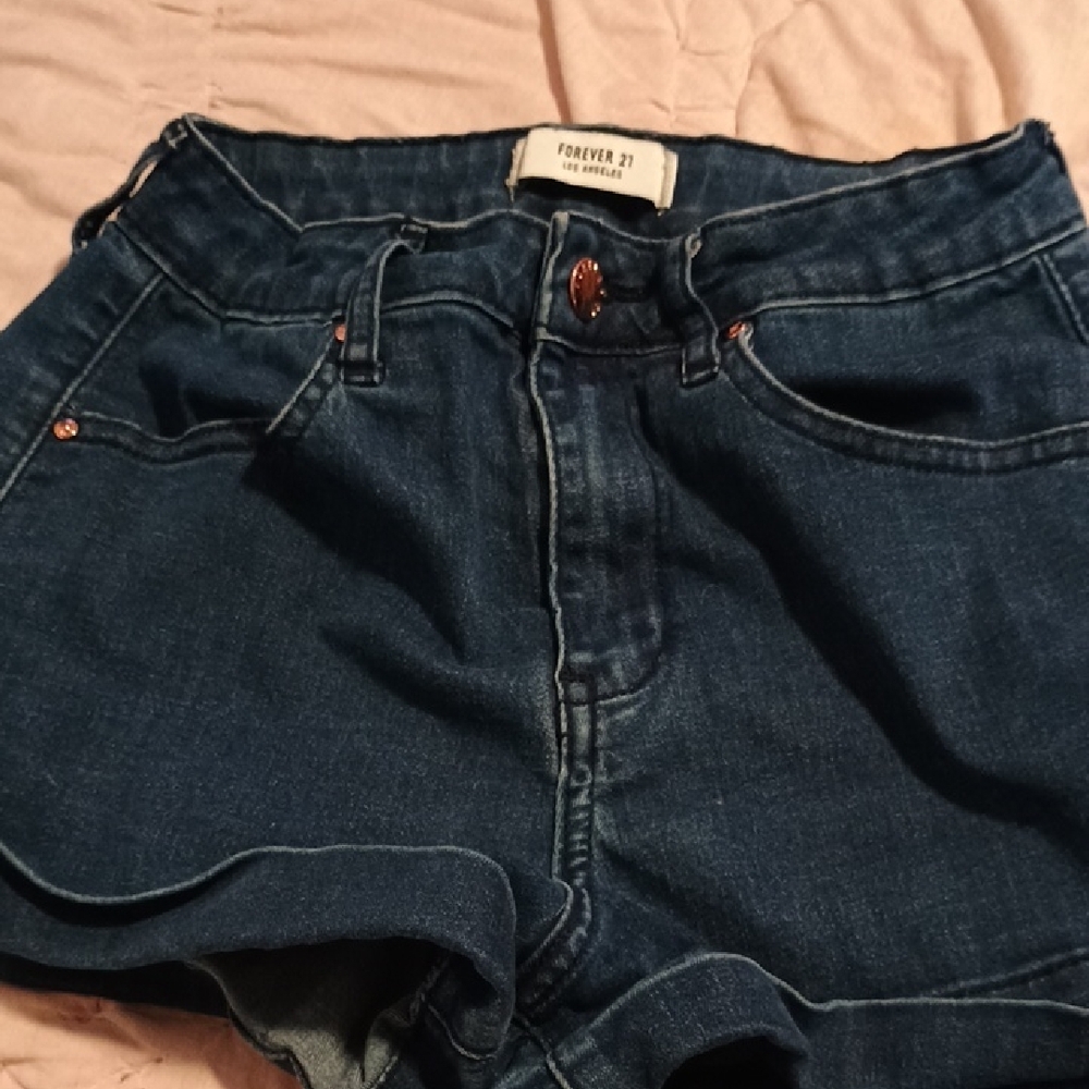 Forever 21 Women's Blue Denim Shorts